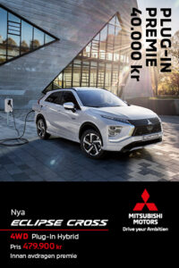 Kampanj Mitsubishi PHEV fullt utrustad för 479.900 kr