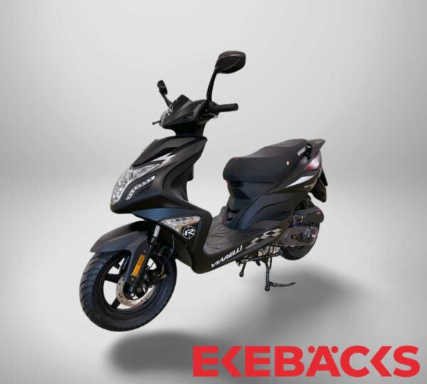 Mattsvart moped från Viarelli. Köp din moped i Tranås hos oss på Ekebäcks.
